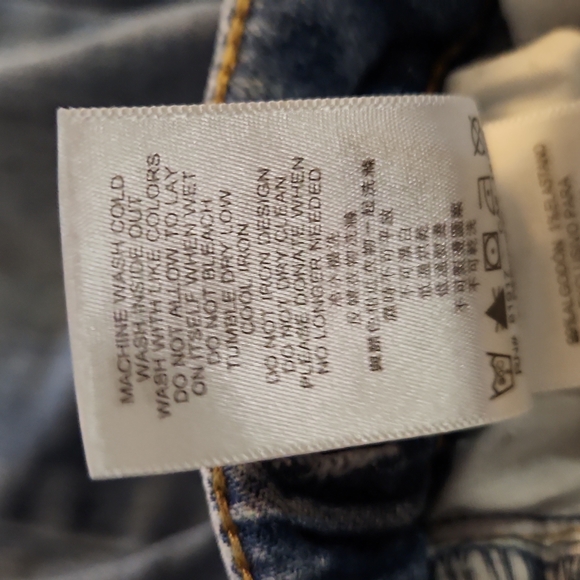 Levi's 710 Ankle Super Skinny Jeans Girls 6 Regular (5-7 years) raw edge hem - Picture 14 of 15